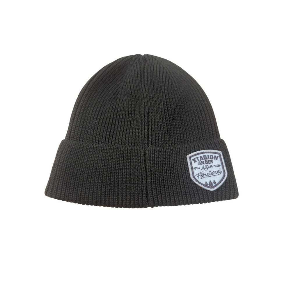 Union Berlin Stadion An Der Alten Försterei Beanie Hat Olive Green Knit NWT - Picture 2 of 5